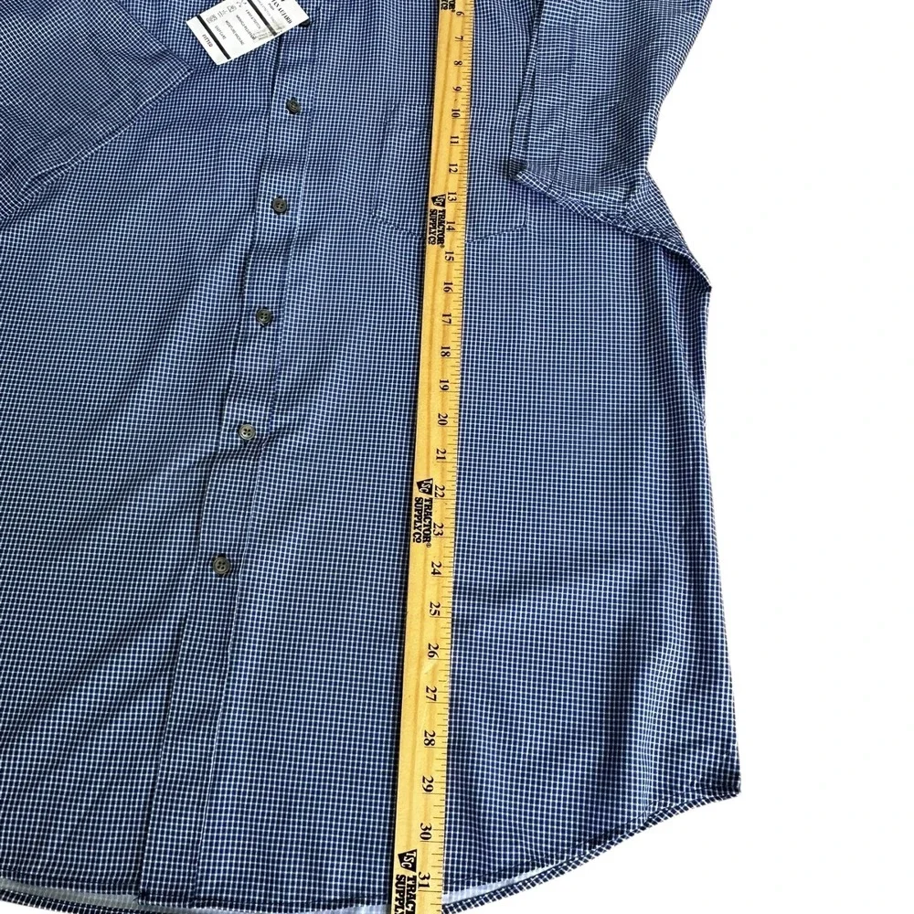 Christian Aujard Fitted Shirt 4-Way Stretch Wrinkle‎ Resistant Blue Size XL - Picture 3 of 15
